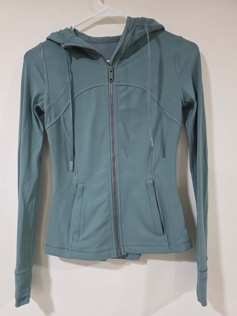 Lululemon Hooded Define Jacket Nulu Size 2 Tidewater Teal